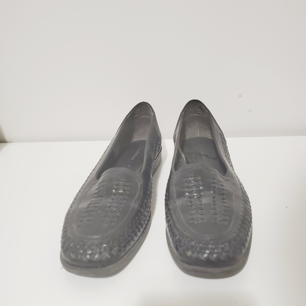 ♣️Black Leather Loafers Sz 9 - Picture 4 of 7